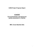 Card Project Progress Report: " Cocoa fementation and drying and quality assessment in Vietnam " MS2