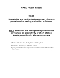 Card Project Report: "Sustainable and profitable development of acacia plantations for sawlog production in Vietnam - MS 3 "