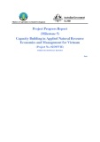 Project Technical Report:" Capacity Building in Applied Natural Resource Economics and Management for Vietnam - Milestone 5 "