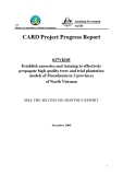 Card Project Progress Report:" Establish nurseries and training to effectively propagate high quality trees and trial plantation models of Macadamia in 3 provinces of North Vietnam - MS4 "