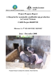 Project Progress Report: " A blueprint for sustainable smallholder pig production in Central Vietnam"