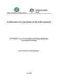 Báo cáo: Collaboration for Agriculture & Rural Development: ' Cocoa Fermentation and Drying and Quality Assessment in Vietnam