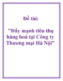 Đề tài: Đẩy mạnh tiêu thụ hàng hoá tại Công ty Thương mại Hà Nội