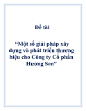 Đề tài: Một số giải pháp xây dựng và phát triển thương hiệu cho Công ty Cổ phần Hương Sen