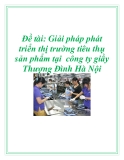 Đề tài: Giải pháp phát triển thị trường tiêu thụ sản phẩm tại  công ty giầy Thượng Đình Hà Nội