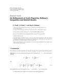 Báo cáo hóa học: "  Research Article On Reﬁnements of Aczel, Popoviciu, Bellman’s ´ Inequalities and Related Results"