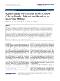 Báo cáo hóa học: "  Hydroxyapatite Mineralization on the Calcium Chloride Blended Polyurethane Nanofiber via Biomimetic Method"
