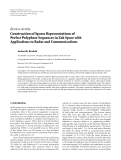 Báo cáo hóa học: " Review Article Construction of Sparse Representations of Perfect Polyphase Sequences in Zak Space with "