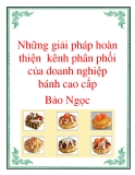 Những giải pháp hoàn thiện  kênh phân phối của doanh nghiệp bánh cao cấp Bảo Ngọc