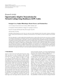 Báo cáo hóa học: "  Research Article Opportunistic Adaptive Transmission for Network Coding Using Nonbinary LDPC Codes"