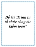 Đề tài :Trình tự tổ chức công tác kiểm toán”