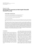 Báo cáo hóa học: " Research Article GPU-Based FFT Computation for Multi-Gigabit WirelessHD Baseband Processing"