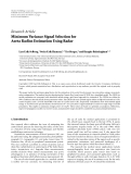 Báo cáo sinh học: " Research Article Minimum Variance Signal Selection for Aorta Radius Estimation Using Radar"