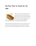 Hot Dog: Thức Ăn Nhanh Số 1 Hè 2009