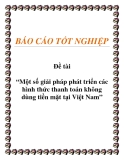 Đề án: Một số giải pháp phát triển các hình thức thanh toán không dùng tiền mặt tại Việt Nam