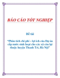 Đề tài: Phân tích chi phí – lợi ích của Dự án cấp nước sinh hoạt cho các xã còn lại thuộc huyện Thanh Trì, Hà Nội