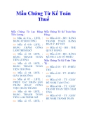 Mẫu Chứng Từ Kế Toán Thuế