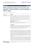 báo cáo hóa học:"   Weak convergence theorem for the three-step iterations of non-Lipschitzian nonself mappings in Banach spaces"