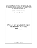 MẪU BÁO CÁO KẾT QUẢ TỰ KIỂM ĐỊNH CHẤT LƯỢNG DẠY NGHỀ