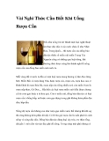 Vài Nghi Thức Cần Biết Khi Uống Rượu Cần