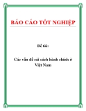 Đề tài: Các vấn đề cải cách hành chính ở Việt Nam