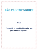 Đề tài: Lạm phát và các giải pháp chống lạm phát ở nước ta hiện nay