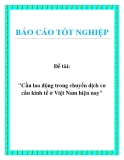 Đề tài: "Cầu lao động trong chuyển dịch cơ cấu kinh tế ở Việt Nam hiện nay"