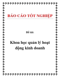 Đề tài: Khoa học quản lý hoạt động kinh doanh