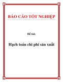 Đề tài: Hạch toán chi phí sản xuất