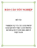 ĐỀ TÀI “NHIỆM VỤ VÀ CÁC GIẢI PHÁP GIẢI QUYẾT VIỆC LÀM TRONG KẾ HOẠCH 5 NĂM 2001-2005 Ở VIỆT NAM