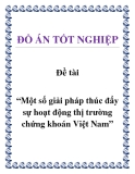 Báo cáo: Một số giải pháp thúc đẩy sự hoạt động thị trường chứng khoán Việt Nam