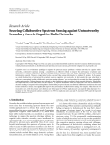 Báo cáo hóa học: "Research Article Securing Collaborative Spectrum Sensing against Untrustworthy Secondary Users in Cognitive Radio Networks"