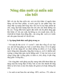 Nông dân nuôi cá miền núi cần biết