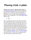 Phương trình vi phân