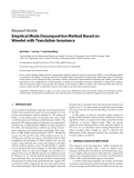 Báo cáo hóa học: " Research Article Empirical Mode Decomposition Method Based on Wavelet with Translation Invariance"