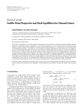 Báo cáo hóa học: "  Research Article Saddle-Point Properties and Nash Equilibria for Channel Games"