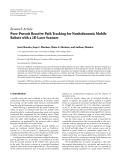 Báo cáo hóa học: " Research Article Pure-Pursuit Reactive Path Tracking for Nonholonomic Mobile Robots with a 2D Laser Scanner"