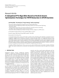 Báo cáo hóa học: " Research Article A Suboptimal PTS Algorithm Based on Particle Swarm Optimization Technique for PAPR Reduction in OFDM Systems"
