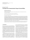 Báo cáo hóa học: "Research Article Two-Hop Secure Communication Using an Untrusted Relay"