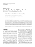 Báo cáo hóa học: " Research Article Achievable Throughput-Based MAC Layer Handoff in IEEE 802.11 Wireless Local Area Networks"