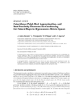 Báo cáo hóa học: "  Research Article Coincidence Point, Best Approximation, and Best Proximity Theorems for Condensing Set-Valued Maps in Hyperconvex Metric Spaces"