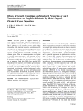 Báo cáo hóa học: " Effects of Growth Conditions on Structural Properties of ZnO Nanostructures on Sapphire Substrate by Metal–Organic Chemical Vapor Deposition"