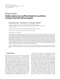 Báo cáo hóa học: " Research Article Multiresolution Source/Filter Model for Low Bitrate Coding of Spot Microphone Signals"