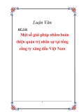 Đề án: Một số giải pháp nhằm hoàn thiện quản trị nhân sự tại tổng công ty xăng dầu Việt Nam