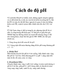 Cách đo độ pH