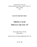 Luận văn: "phong cách thơ Lưu quang Vũ"