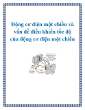 Động cơ điện một chiều và vấn đề điều khiển tốc độ của động cơ điện một chiều