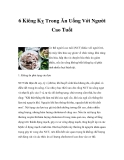6 Kiêng Kỵ Trong Ăn Uống Với Người Cao Tuổi