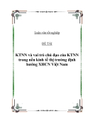 Đề tài: KTNN và vai trò chủ đạo của KTNN trong nền kinh tế thị trường định hướng XHCN Việt Nam