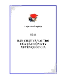 ĐỀ ÁN: BẢN CHẤT VÀ VAI TRÒ CỦA CÁC CÔNG TY XUYÊN QUỐC GIA